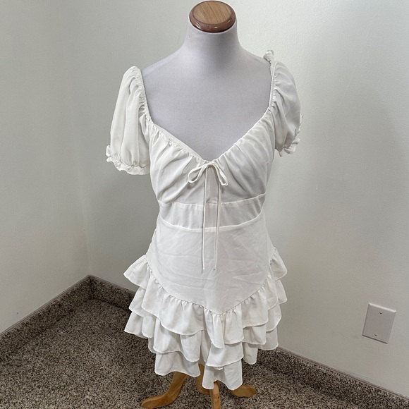 ☎️ Mixed Threads Ruffle Shirt Toe Back Dress - Picture 1 of 4